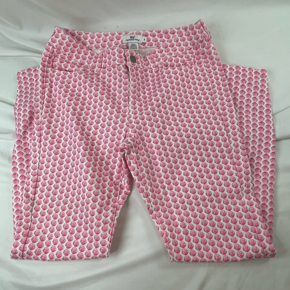 ⭐️Vineyard Vines Pink White Seashell Jeans